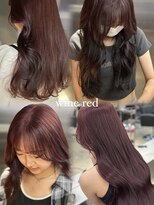 ペレ 栄店(PELE)&nbsp;デザインカラー/レイヤーカット/ウェットヘア/オリーブベージュ