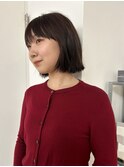 レイヤーボブ　ニュアンスパーマ　タッセルボブ