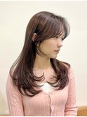 小顔可愛いレイヤーカット×アッシュカラー10代20代30代
