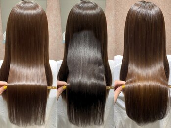 アンジュール コロレ(1//jour colore)の写真/始めのヒヤリングから仕上げまで1人スタイリストが付きっきり♪不安を感じさせない丁寧な美髪ストレート