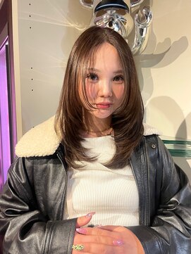 ペレ アネックス 大阪梅田茶屋町店(PELE ANNEX) ミディアムヘア/デザインカラー/フェイスフレーミング/梅田