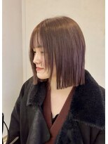 ニコヘアデザイン(NICO hair design)&nbsp;切りっぱなし×ブリーチあり透明感カラー