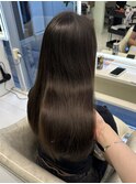 ブリーチなしカラー髪質改善透明感オリーブグレージュ夏カラー