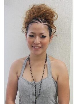 エクステ専門店ミキ 横浜店(MIKI) MIKIエクステ専門店☆コーンロウ1/2＆アップヘアセット