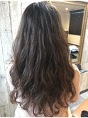 ナチュラルウェーブ&スモーキーアッシュ