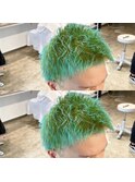 ブリーチカラースパイキーショート刈り上げメンズベリーショート