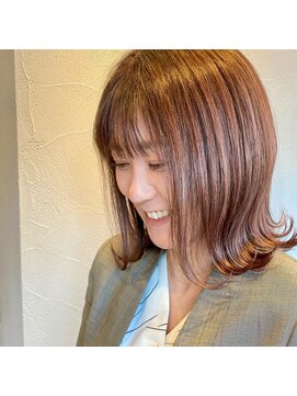 ジレ(giLet) ピンクベージュ×外ハネボブ