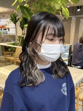 サンク 原宿 表参道(cinq) インナーカラーイヤリングカラーフェイスフレーミングブリーチ