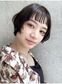 レトロボブ_グレージュカラーボブウルフココアベージュ_78727