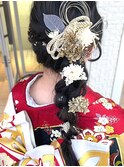 編みおろしヘアセット