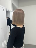 デザインカラー/ミルクティーベージュ/切りっぱなしボブ
