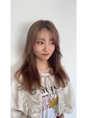 大人かわいいシースルーバングくせ毛風小顔カラー♪20代30代40代