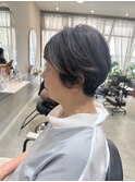 白髪ぼかし3Dカラー×ショートスタイル