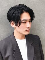 センターパートカルマパーマフェザーパーマ韓国ヘアガイルヘア