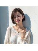 ナチュラルボブ×前下がりボブ×ストレートボブ20代30代40代