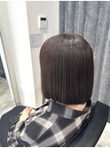 艶ボブ×ヘーゼルグレージュ