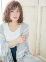 モッズ ヘア 福岡姪浜店(mod's hair)&nbsp;mod's姪浜/斜めバング暖色系カラー大人かわいい小顔ボブパーマi