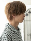 ハイトーンカラーカジュアルくせ毛風マッシュパーマG南越谷