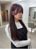 ピンクブラウン/ブリーチなし/近鉄奈良/学割/暖色/春カラー/前髪