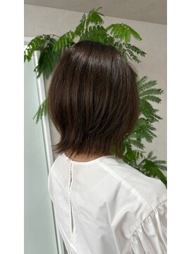 クム 横浜(qumu) 外ハネボブレイヤー × ショコラブラウン【神永】