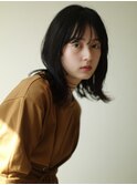 うる艶黒髪×外ハネミディアム
