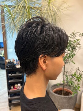 カットサロン ウシジマ(CUT SALON USHIJIMA) 【韓国マッシュセンターパートニュアンスパーマ黒髪ウルフ】