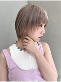【GEEKS渋谷】秋カラー/初ブリーチ/ミルクティー/ショートウルフ