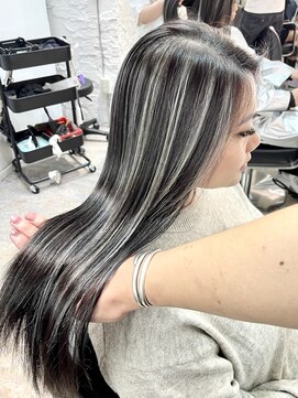 ブレンド 渋谷(BLend) ホワイトグレージュミニウルフデジタルパーマチェリーブラウン