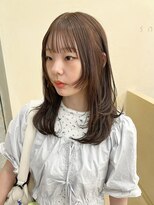 スニュウ(snuw)&nbsp;【snuw_ayano】ブラウンカラー/フェイスレイヤー/鎖骨ミディアム