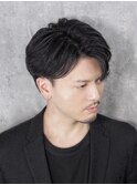フェザーパーマ/センターパート/ニュアンス〈理容室〉