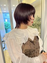 ヘアーズルネッタアベノ(HAIR'S Lunetta abeno) 【大阪/天王寺】くびれウルフカット×ボルドーカラー