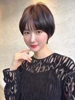 ダム(DaM)&nbsp;ナチュラルボブ前髪ありイメチェン20代30代40代ショートボブ