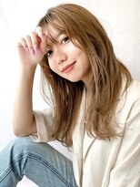 ケーツー心斎橋 クイーンズガーデン バイ ケーツー(K two QUEEN'S GARDEN by K two) シルキーベージュ×シースルーバングラフカールロング3/心斎橋