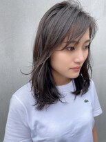 グランアージュ 船橋南口店(grandage)&nbsp;小顔/くびれヘア/大人女性ミディアムレイヤー/暗めカラー 船橋