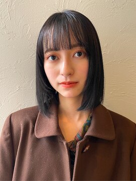 ヘアモード カクテル フェイスレイヤー×ぱつっとロブ 【MARIA】