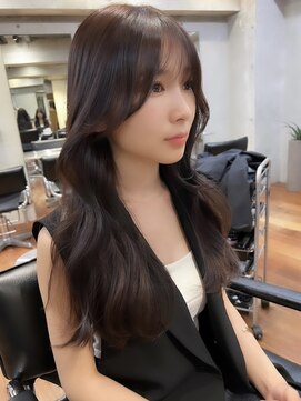 サイン 表参道(SIGN) レイヤーカットグレージュカラーデザインカラーシルキーベージュ