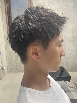 フイ 自由が丘(men's salon Hui) メンズ/アップバング/ツーブロックマッシュ/束感ショート波巻き