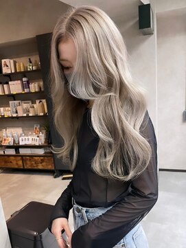 サニー 渋谷(SUNNY) バレイヤージュショコラアッシュハイライトグレージュカラー