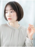 ミストバング小顔シンプルツヤ髪ショートボブo小山20代30代40代