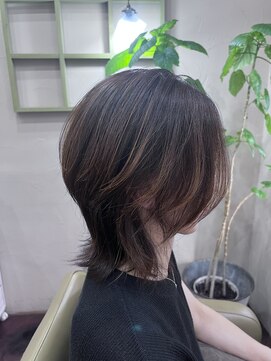 ヘアカフェ コトノハ(hair cafe Kotonoha) 【コトノハ】ボブウルフ髪質改善うるカジュアル大人かっこいい