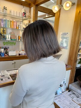 ギャラクシー ヘアードレッサーズ(galaxy hairdressers) バレイヤージュグラデーショングレージュカラー