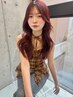 ◆憧れの韓国ヘアに◆ 小顔矯正カット+艶カラー+ケアトリートメント
