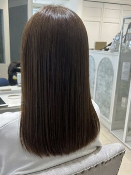 アルブル エト シミー(Arbre et chimie) 着物ヘア/ダークアッシュ/ミディアムレイヤーカット/東村