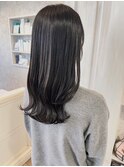 福山美容室caaryイルミナカラーシースルーブラック髪質改善20代