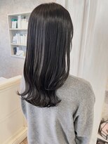 キャアリー(Caary)&nbsp;福山美容室caaryイルミナカラーシースルーブラック髪質改善20代