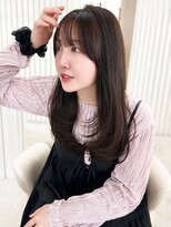 ユイマァル 岡山店(YUIMARL)&nbsp;岡山レイヤーカット20代30代ブリーチなしオリーブベージュ