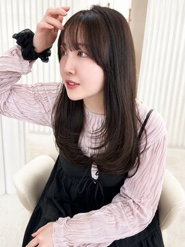 ユイマァル 岡山(YUIMARL) 岡山レイヤーカット20代30代ブリーチなしオリーブベージュ