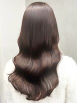 ビーポッシュ ジャスパー店(Be Posh) 髪質改善カラーくびれ巻き髪ロングヘア透明グレージュ夏カラー