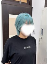 アマテラスゼロ 新宿(AMATELAS zero)&nbsp;ミントグリーン×ウルフカット