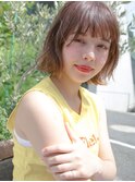 シースルーバング 外ハネスタイル 切りっぱなしボブ☆